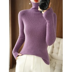 Women Sweater Turtleneck Slim Bottoming Shirt Pullovers
