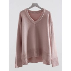 Knitted Sweater Pullovers Loose Casual Tops Jumpers